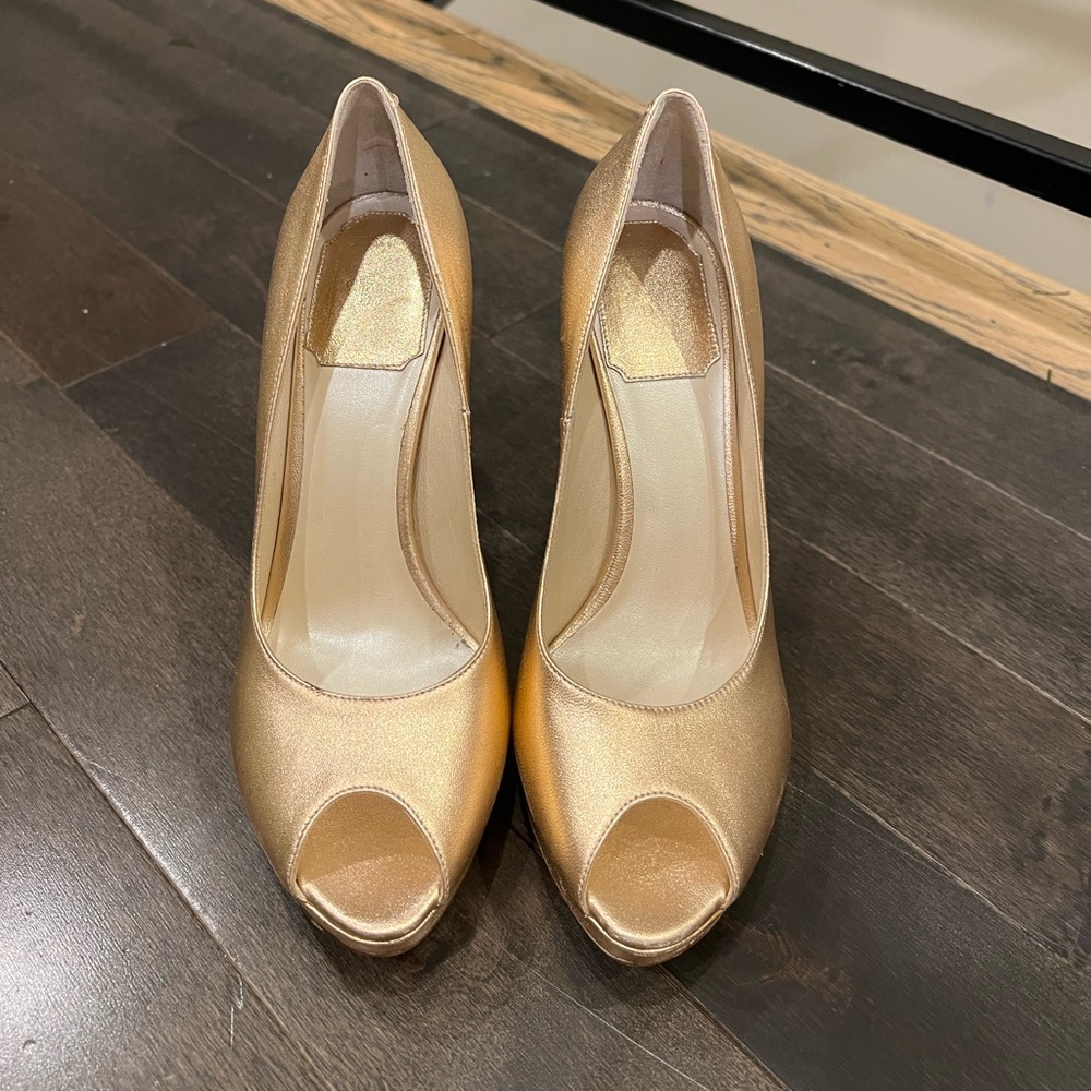 Dior gold heels